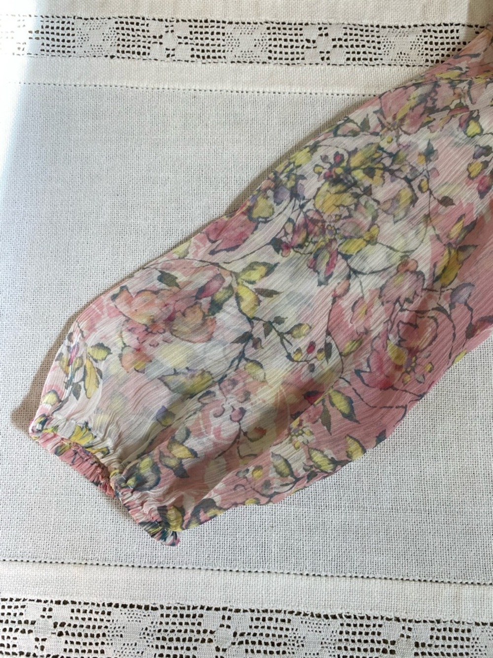 Sundance Silk Floral Wrap Dress Pink Boho Cottagecore Long Sleeve Size 6 NWT - Picture 8 of 13